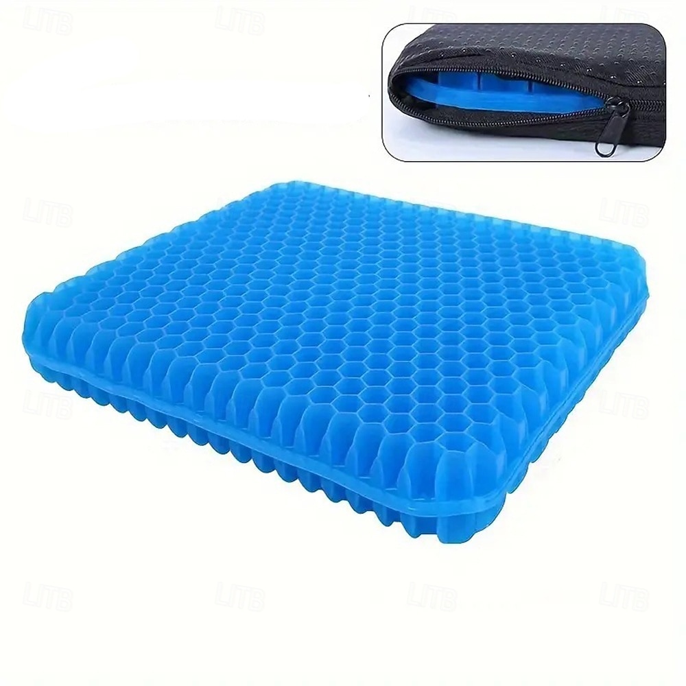 Gel Seat Cushion, Large Honeycomb Design Cooling Chair Pad for Pressure Relief, Orthopedic Seat Cushion for Office Chair, Car, Home, Wheelchair, Tailbone & Sciatica Pain Relief, Non-Slip Cover 2026 - $23.99 –P7
