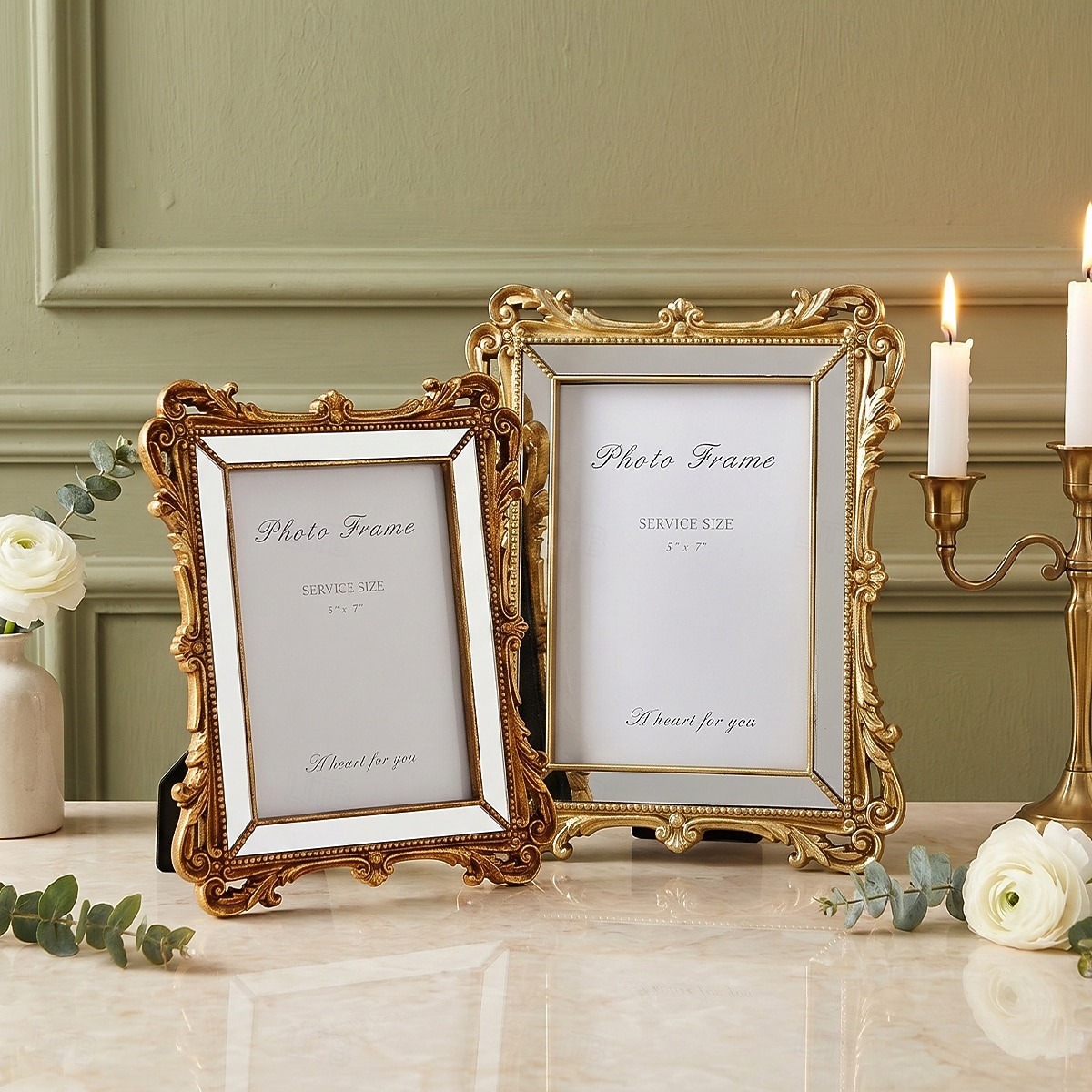 1PC, Featuring Rococo Baroque Three-dimensional Relief Carving Technique. This Decorative Photo Frame for Home And Wedding Wse Is Suitable for Both Tabletop Display And wall Hanging 2026 - $23.99 –P3