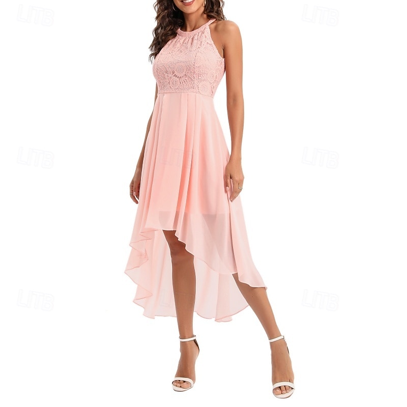 Women's Midi Dress Chiffon Dress Casual Dress Elegant Fashion Modern Outdoor Vacation Party Regular Fit Plain Sleeveless Halter Neck Blue Pink Purple Summer Spring 2026 - $39.99 –P4