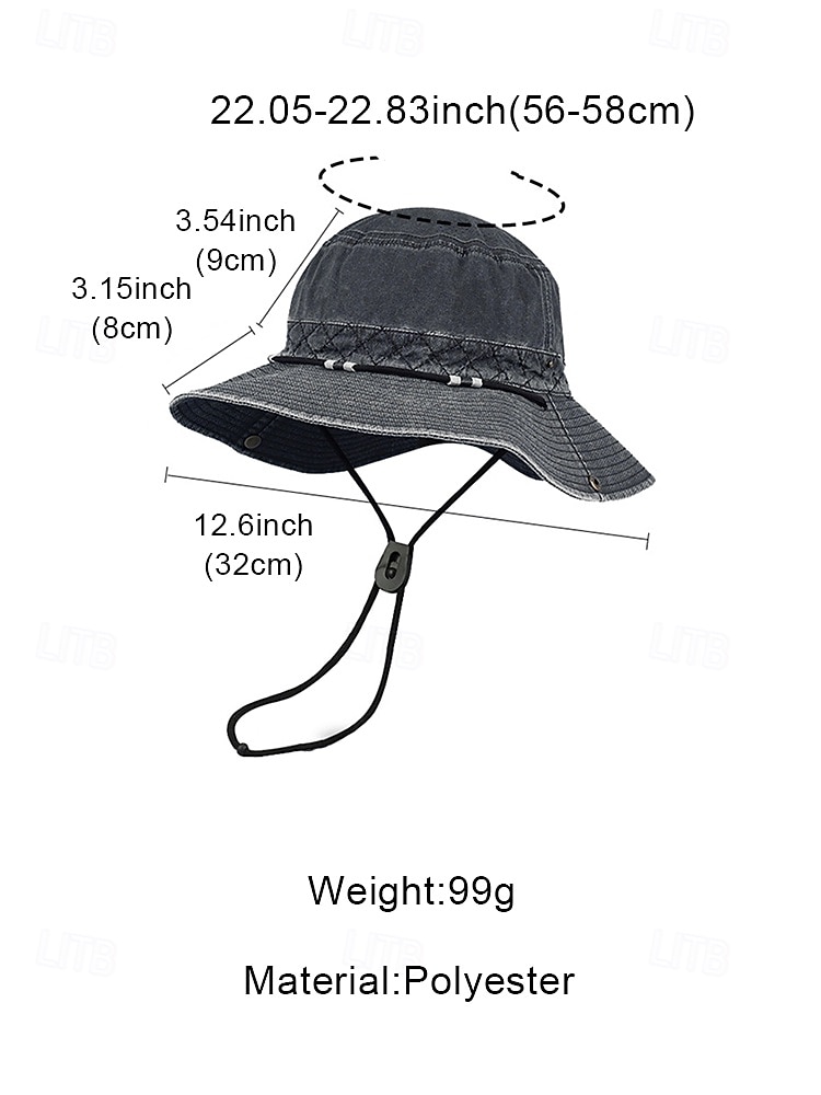 Vintage western cowboy zonnehoed voor heren, veelkleurige polyester outdoorhoed met opvouwbare rand en kinband, ideaal voor vakanties, wandelen, vissen en dagelijks gebruik. 2026 - $18.99 –P14