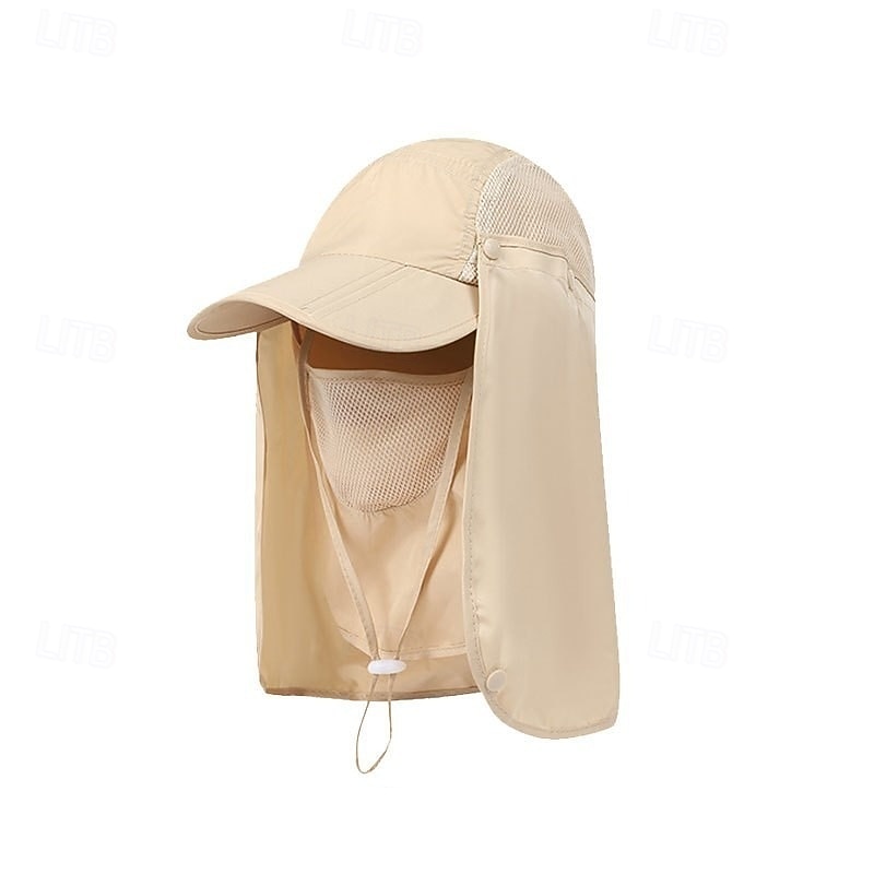Heren outdoor zonnehoed met nekflap, zomerse UV-beschermende visserspet, ademend lichtgewicht gezichtsscherm voor wandelen, kamperen en vissen &buitenactiviteiten 2026 - $18.99 –P5