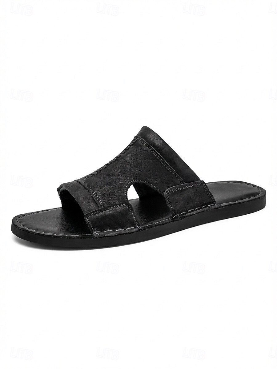 Braune Herren-Fischersandalen aus Kunstleder, offene Zehenpartie, bequeme Strandschuhe für Strandurlaub, Reisen ans Meer, Küstenwanderungen, Freizeit im Resort und sommerliche Freizeitkleidung 2026 - $46.99 –P6