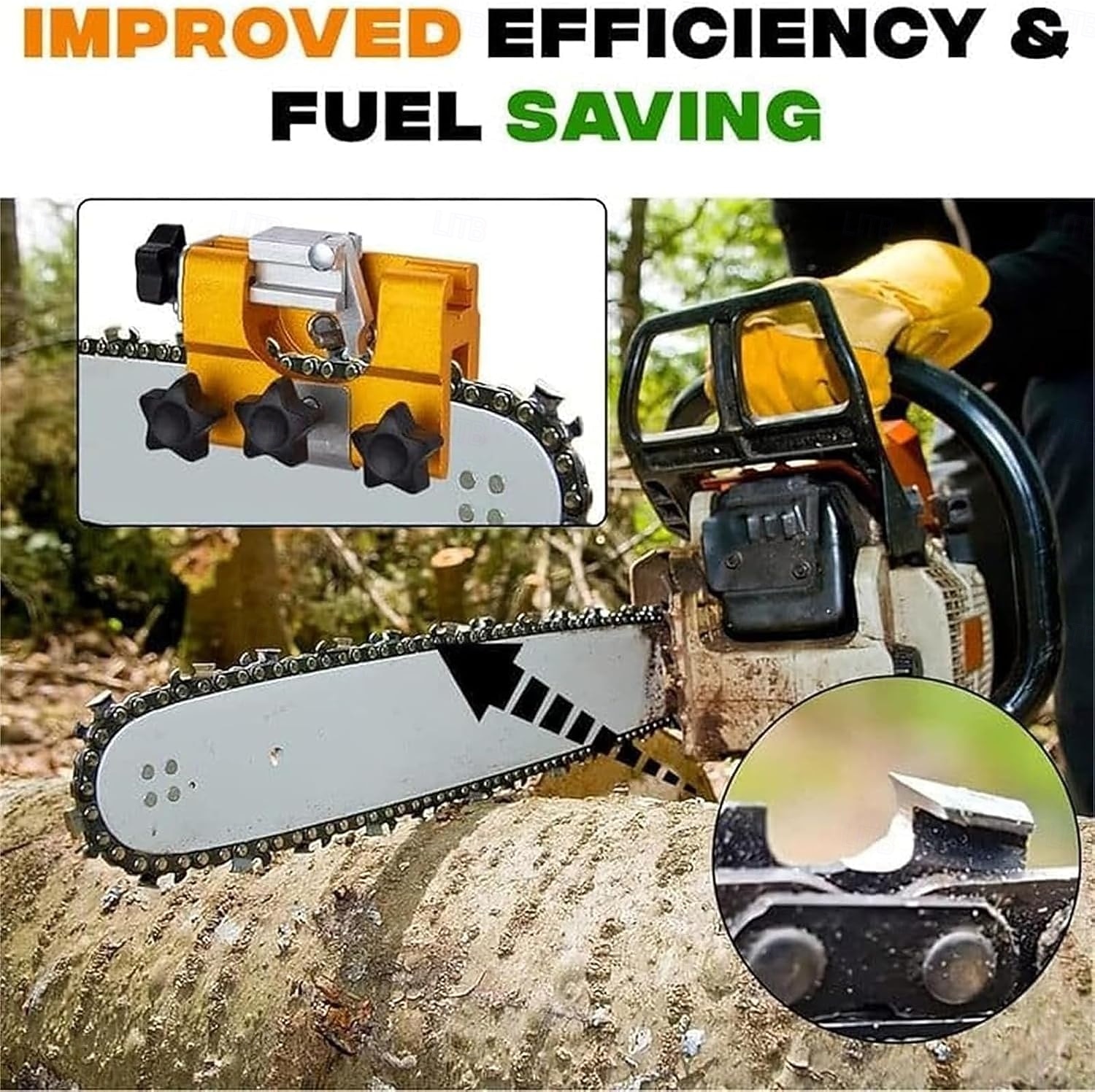 Afilador de cadena para motosierra, afilador de cadena portátil con manivela, herramienta doméstica portátil para afilar cadenas (amarillo) 2026 - $25.99 –P5