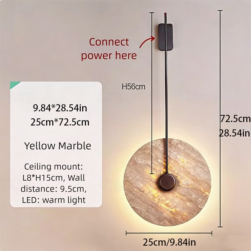 Kinkiety do sypialni, montowane przy łóżku, lampa z kamiennym kloszem, industrialne, podłączane na stałe do sypialni, salonu i hotelu, 110-240 V 2026 - $268.79 –P9