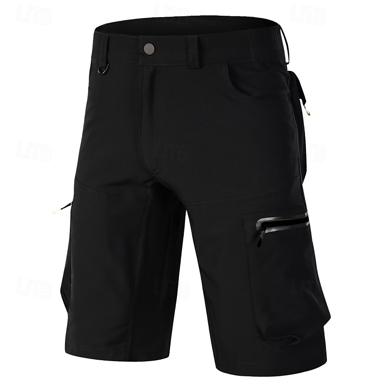 Herre Helfarge MTB-shorts Sykkelshorts Sykkel Shorts Løstsittende shorts Slimfit sport Hurtigtørkende Vanntett Glidelås Pustende Svart Militærgrønn Klær Sykkelklær 2026 - $35.99 –P5