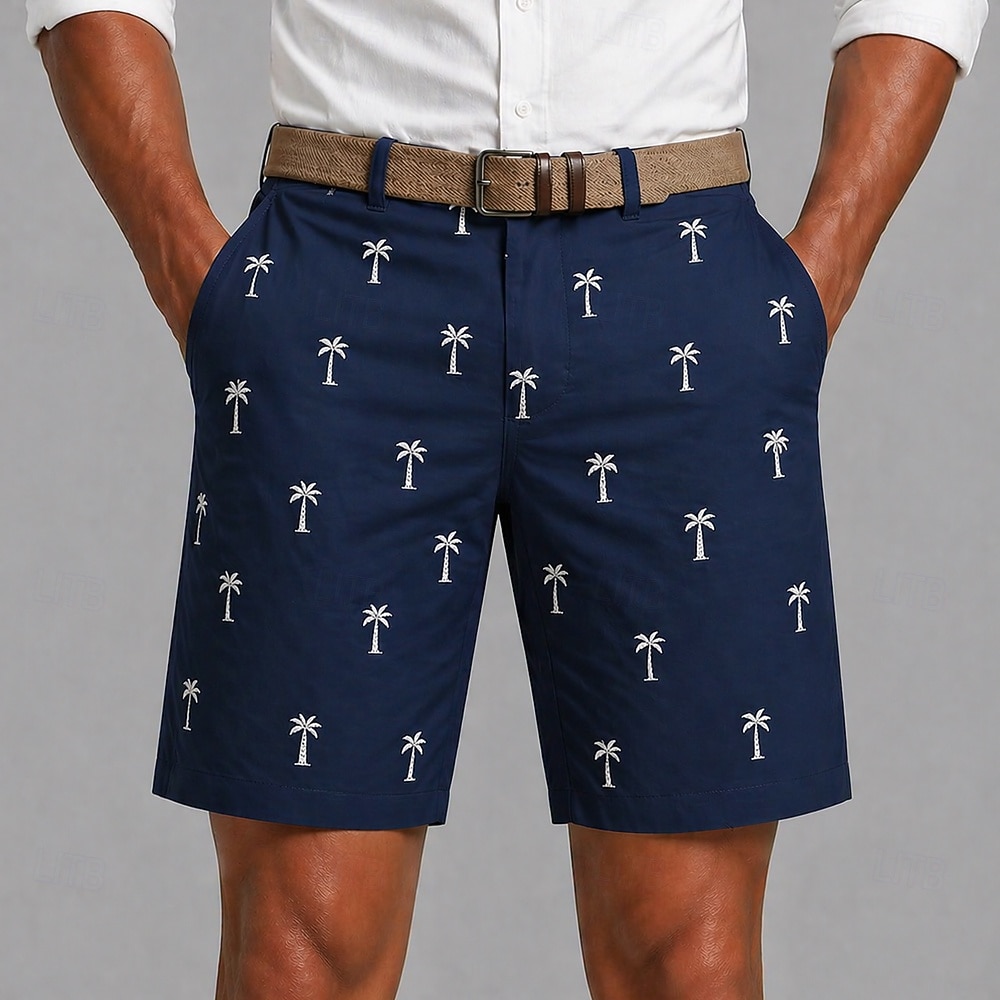 Herren Kokospalme Tropische Pflanzen Bermudashorts Freizeitshorts Kurze Golfhosen Mittlere Taille Hawaiianisch Arbeit Strand Sport im Freien Kurze Hose mit flacher Vorderseite und 4 Taschen Designer 2026 - $25.99 –P3