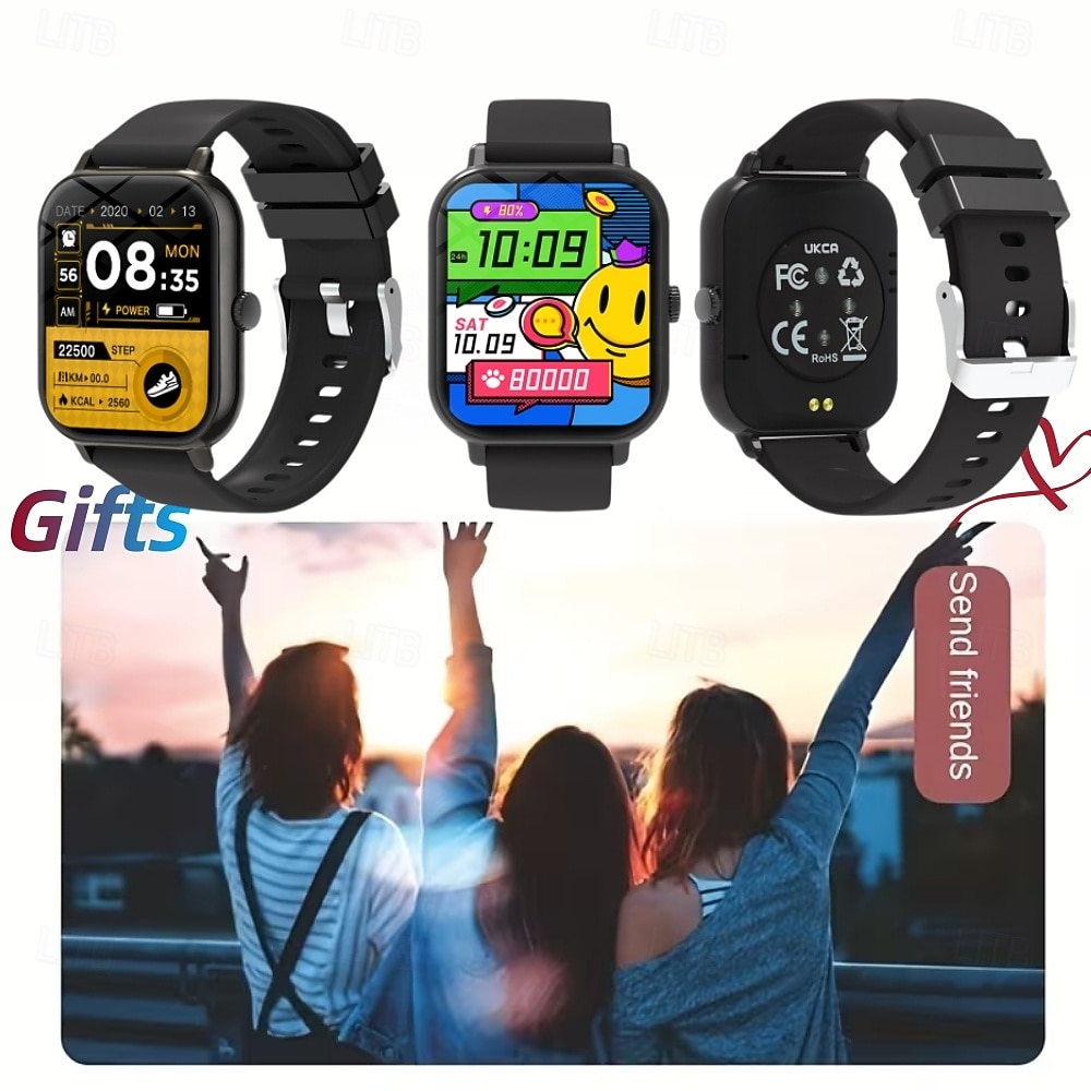 Smart Watch for Men Women (Make/Answer Call), Fitness Tracker with DIY Custom Wallpaper, Heart Rate Sleep Monitor, Weather Forecast, Pedometer, IP68 Waterproof Smartwatch for Android Phone iPhone iOS 2026 - $26.99 –P1