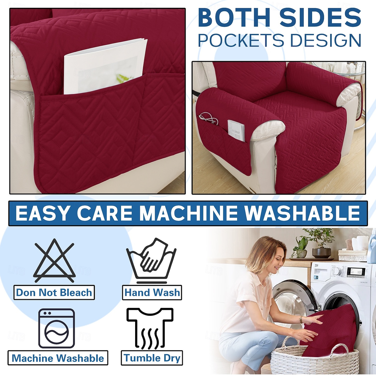 Vanntett sofatrekk for kjæledyr, lenestoltrekk til kjæledyr, sklisikkert sofatrekk, slitesterkt, vaskbart møbeltrekk for hunder og katter, alle årstider 2026 - $37.99 –P5