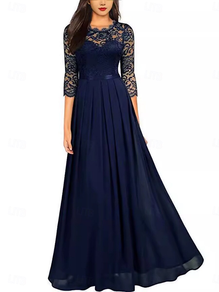 P6 Prom Women's Maxi Dress Chiffon Dress Lace Dress Prom Dress Casual Dress ...