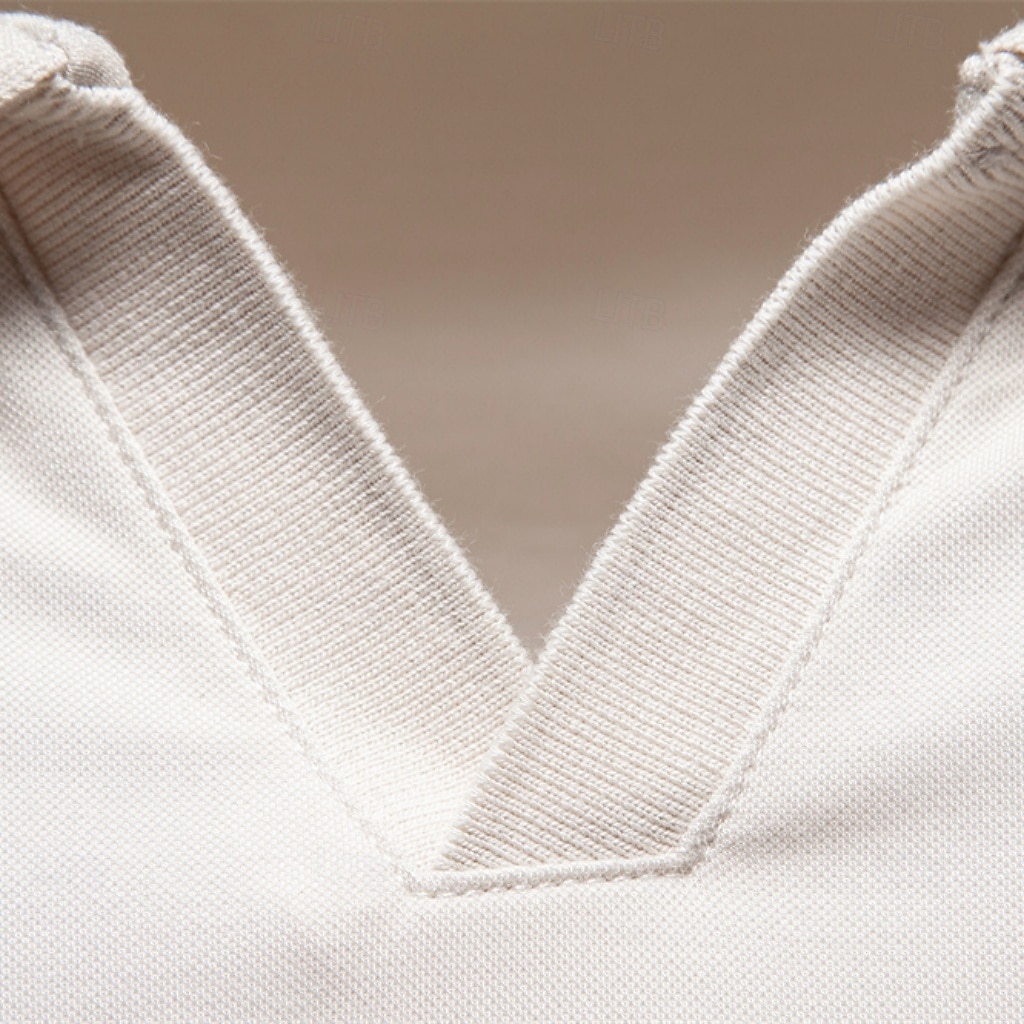 Bărbați Polo Tricouri polo Casual Stradă Rever Manșon scurt De Bază Modern Simplu Ușor Nasturi Vară Primăvară Fit regulat Albastru piscină Negru Alb Maro Bej Polo 2026 - $26.99 –P11
