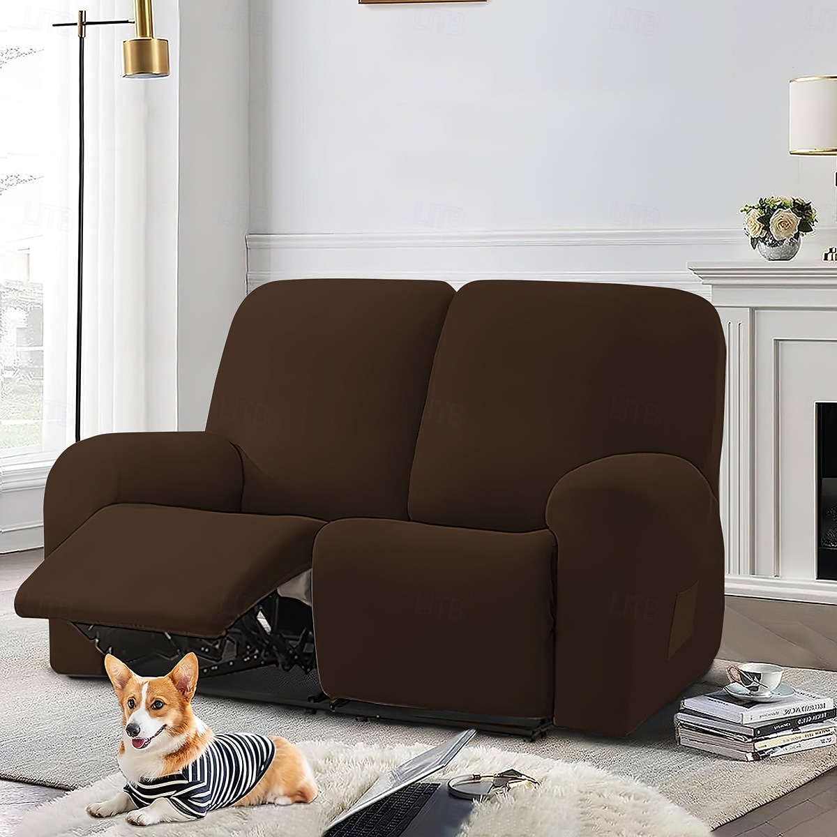 Voděodolný potah na pohovku, strečový potah na polohovací pohovku z mléčného hedvábí, plné krytí, protiskluzový elastický potah, univerzální potah na masážní křeslo 2026 - $30.99 –P10