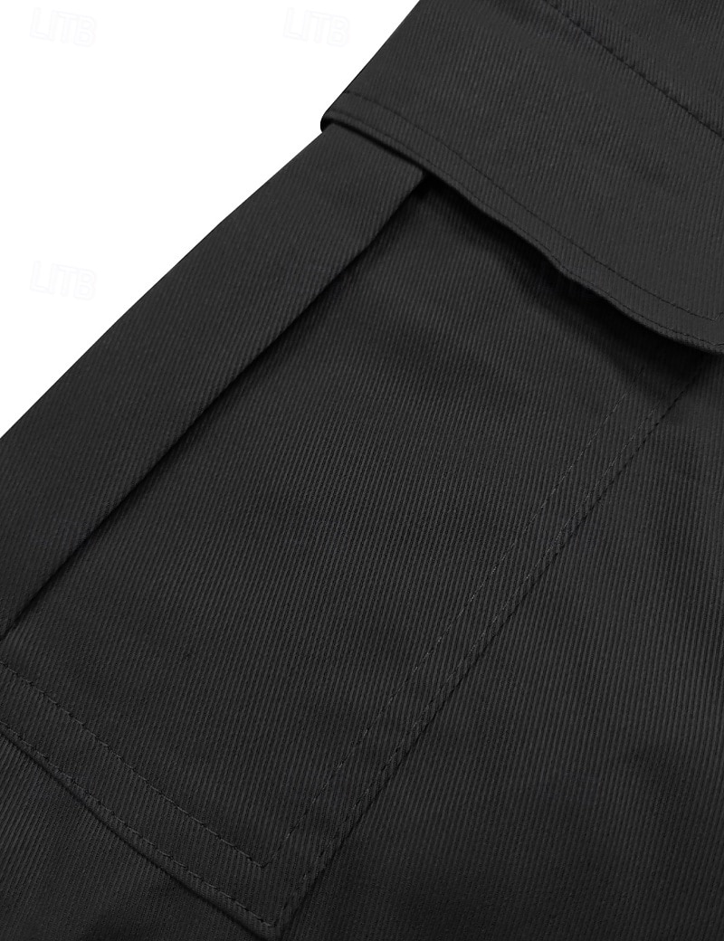 Men's Tactical Cargo Cargo Shorts Shorts Casual Shorts Drawstring Pocket Elastic Waist Plain Comfort Breathable Knee Length Casual Daily Outdoor Vacation Fashion Blue Black Micro-elastic 2026 - $24.99 –P11