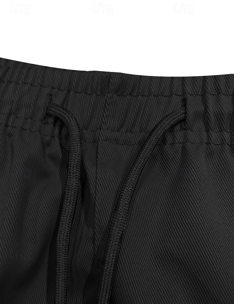 Men's Tactical Cargo Cargo Shorts Shorts Casual Shorts Drawstring Pocket Elastic Waist Plain Comfort Breathable Knee Length Casual Daily Outdoor Vacation Fashion Blue Black Micro-elastic 2026 - $24.99 –P9