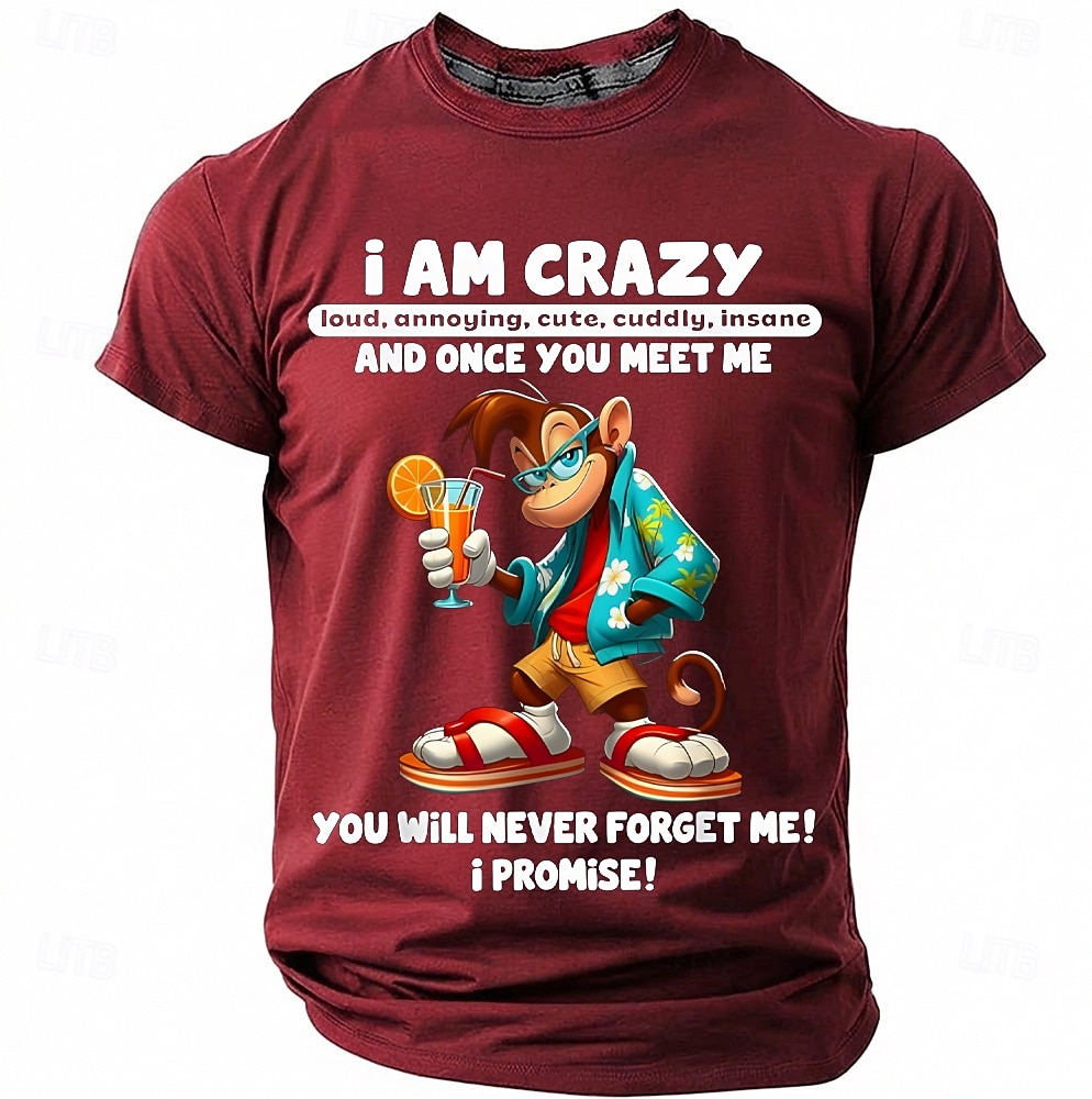 Męskie Śmieszne Podkoszulek Krótki rękaw Podkoszulek Druk 3D Półgolf Koszula Moda Designerskie Prosty Codzienny Impreza Ulica Czerwony Lato Wiosna Odzież S M L XL XXL XXXL 2026 - $18.99 –P11