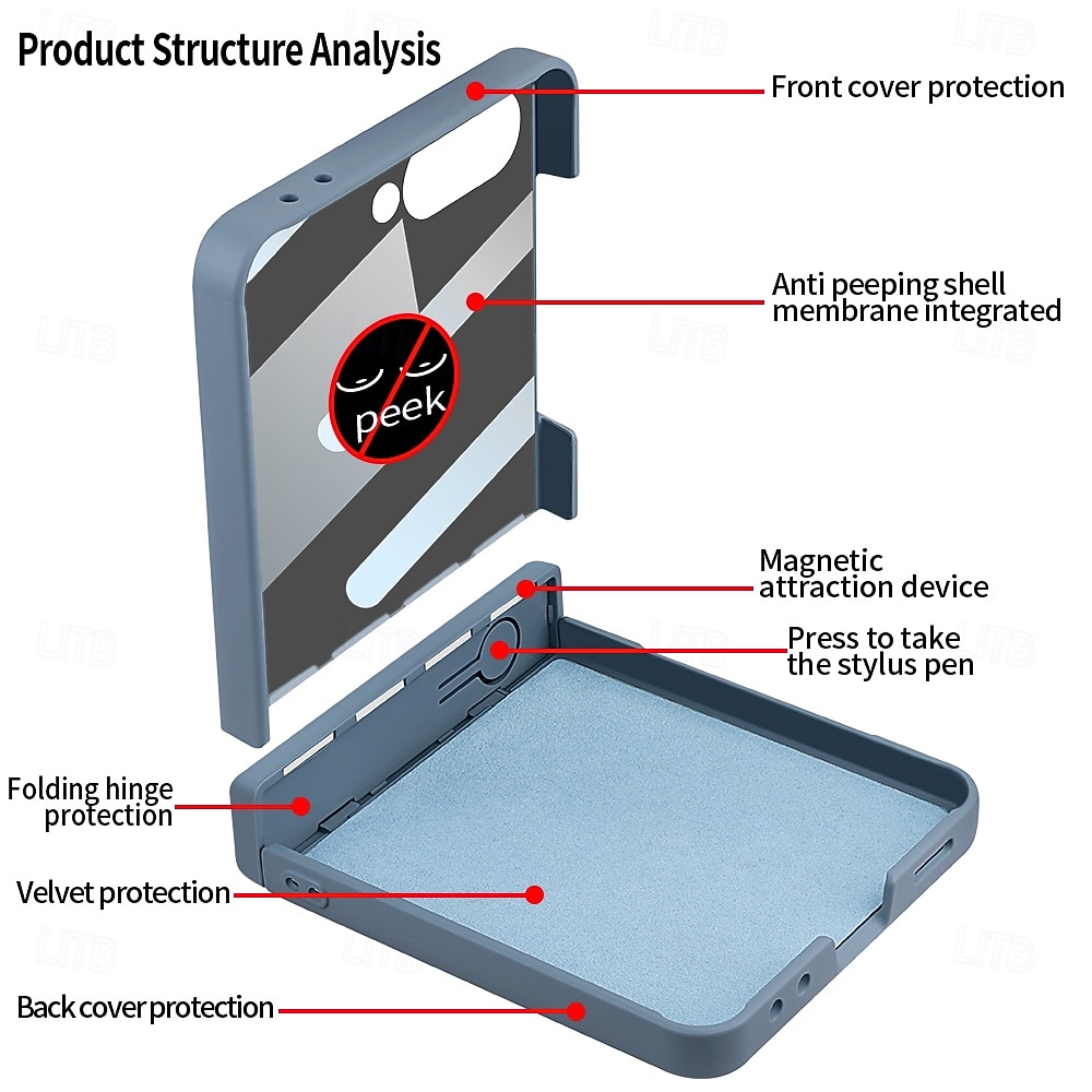 Phone Case For Samsung Galaxy Z Flip 7 Z Flip 6 Back Cover with Screen Protector PU Leather 2026 - $29.99 –P7