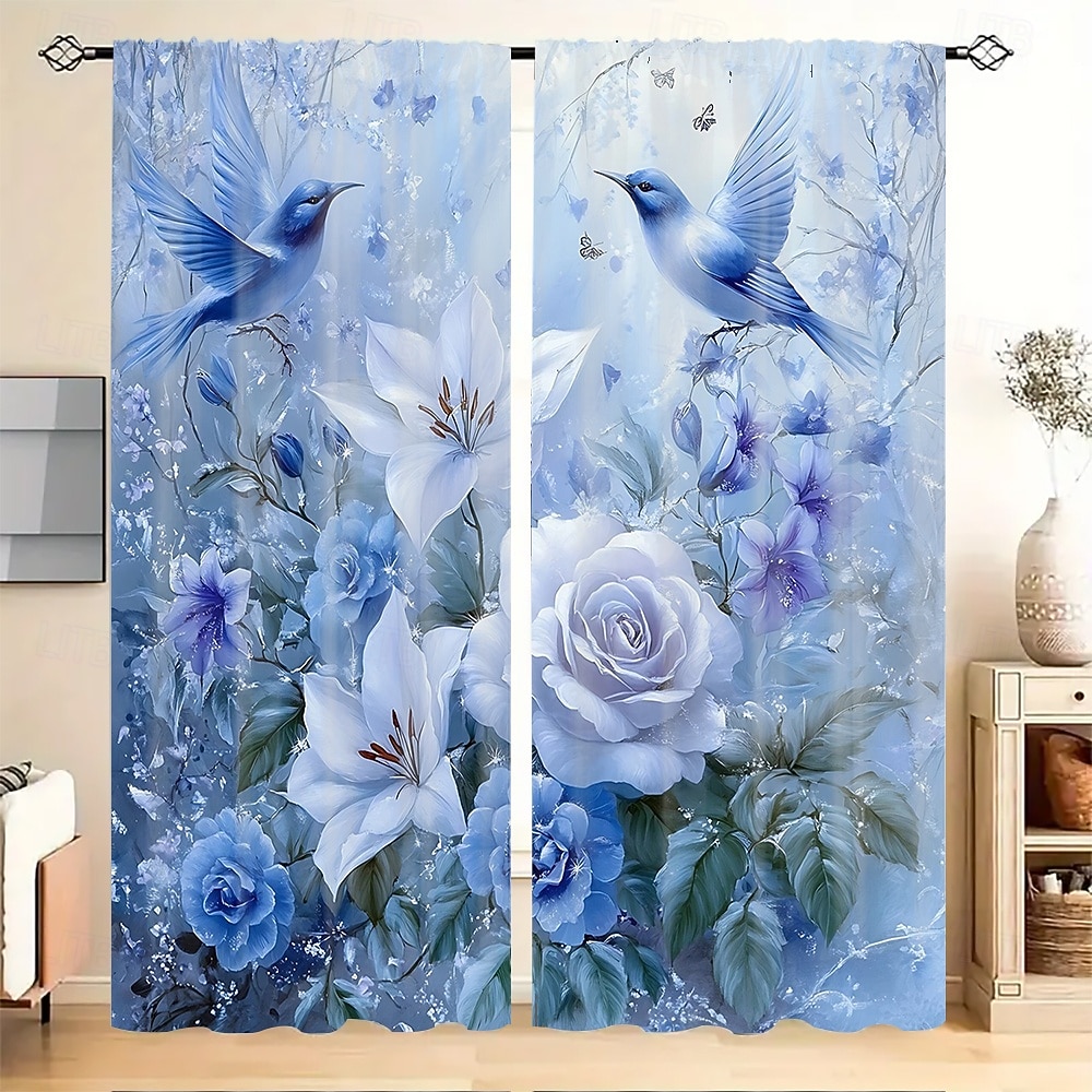 2 kpl kasvi- ja kukkataideverhoja, polyesteri-ikkunaverhot tankotaskulla, vihreät kasvitieteelliset kuvioverhot olohuoneeseen, makuuhuoneeseen, keittiöön, asuntolan sisustukseen, kodin sisustukseen 2026 - €27.99 –P1