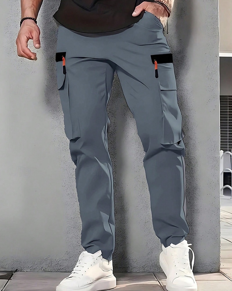 Men's Outdoor Pants Cargo Pants Hiking Pants Trousers Summer Spring Autumn / Fall Outdoor Tailored Fit Waterproof Quick Dry Breathable Pants / Trousers Drawstring Pocket Elastic Waist Black Army Green 2026 - $24.99 –P1