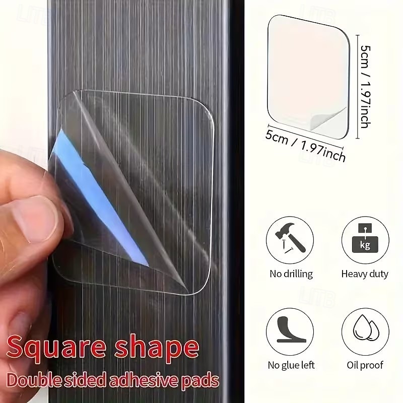 200 Pieces of Super Strong Double-Sided Tape, Transparent, No Drilling or Nails Required, Suitable for Various Surfaces Such as Plastic, Glass, Metal, Stone, and Drywall 2026 - $13.49 –P6