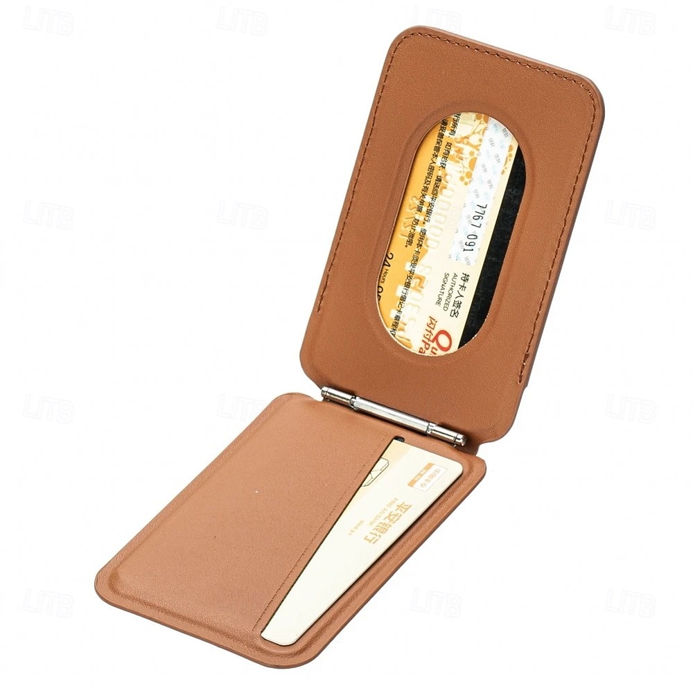 Portefeuille magnétique robuste en cuir avec étui de rangement et support intégré, porte-cartes sécurisé, pochette de rangement pour cartes bancaires et d'identité, accessoires pour porte-cartes en de 2026 ? $23.99 –P15