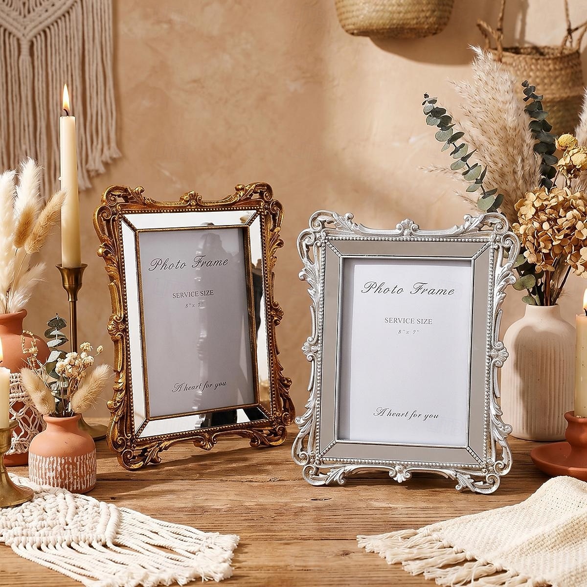 1PC, Featuring Rococo Baroque Three-dimensional Relief Carving Technique. This Decorative Photo Frame for Home And Wedding Wse Is Suitable for Both Tabletop Display And wall Hanging 2026 - $23.99 –P4