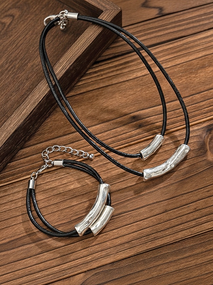 Women's Bohemian Alloy Necklace and Bracelet Set, Layered Statement Jewelry for Beach Vacation, Resort Wear, Casual Summer Outfits and Everyday Fashion 2026 - $11.99 –P5