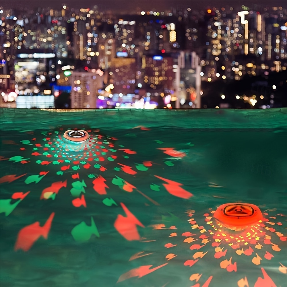 2 luces flotantes LED RGB con forma de pez, resistentes al agua (IP67), ideales para estanques, jarrones y acuarios. Perfectas para fiestas al aire libre y como iluminación ambiental decorativa de 2026 - $44.99 –P2