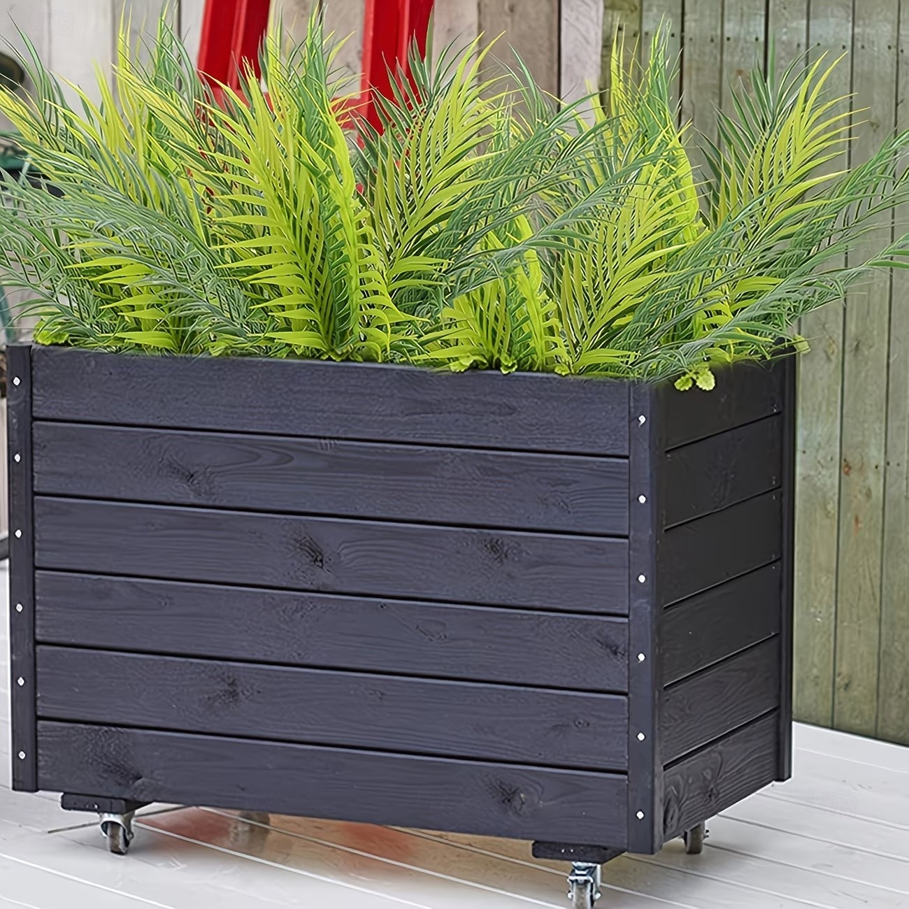 2/4 buc frunze de palmier artificiale cu ferigă de fier mare cu 9 capete, plante tropicale simulate realiste din junglă pentru decorarea pereților, frunziș artificial de frunze de palmier pentru casă, 2026 - $15.99 –P3