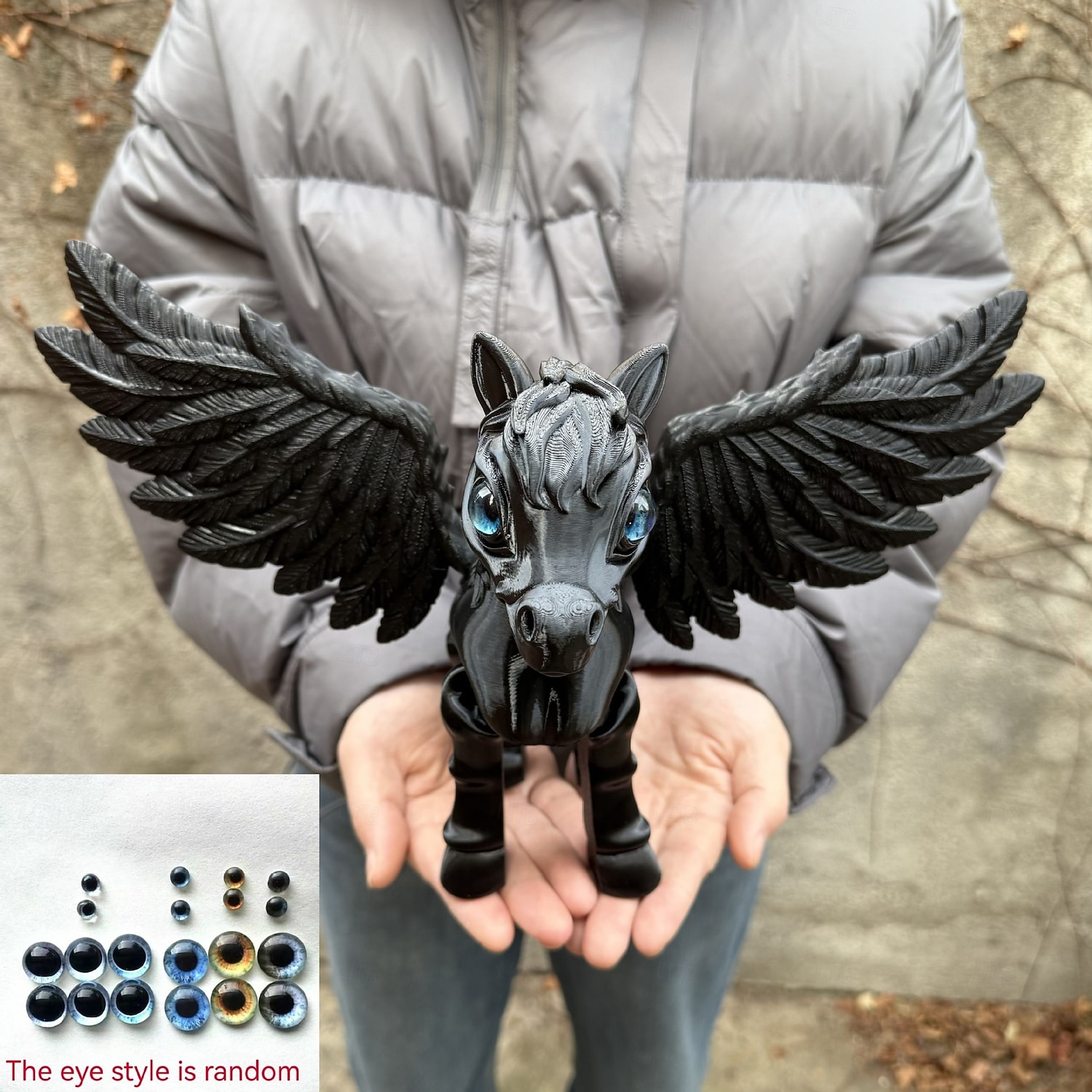 Große, 3D-gedruckte, bewegliche Pegasus-Figur, realistisches geflügeltes Pferdemodell, Sammlerstück einer Fantasiegestalt, Schreibtischdekoration für Zuhause oder Büro, Geschenkidee, Skulptur eines 2026 - $23.99 –P7