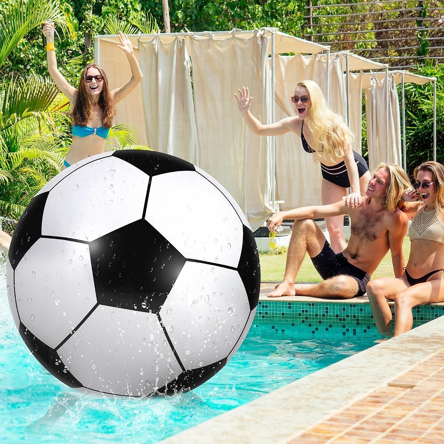 60 Inch Inflatable Beach Soccer Ball Jumbo Football Swimming Pool 2026 World Soccer Cup Party Decoration for Water Sports Games Party Supplies Family Gathering 2026 - $69.99 –P6