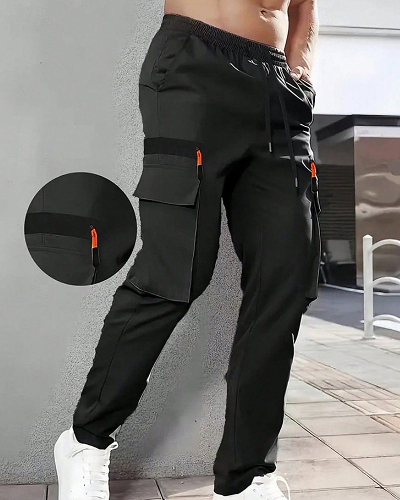 Men's Outdoor Pants Cargo Pants Hiking Pants Trousers Summer Spring Autumn / Fall Outdoor Tailored Fit Waterproof Quick Dry Breathable Pants / Trousers Drawstring Pocket Elastic Waist Black Army Green 2026 - $24.99 –P2