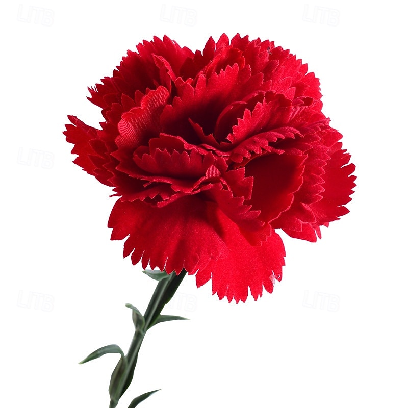 10 ramos de cravos artificiais, flores vermelhas de seda para casamento, decoração de casa, Dia dos Professores, Dia das Mães, presentes e festas. &arranjos florais de 2026 por $15.99 –P5