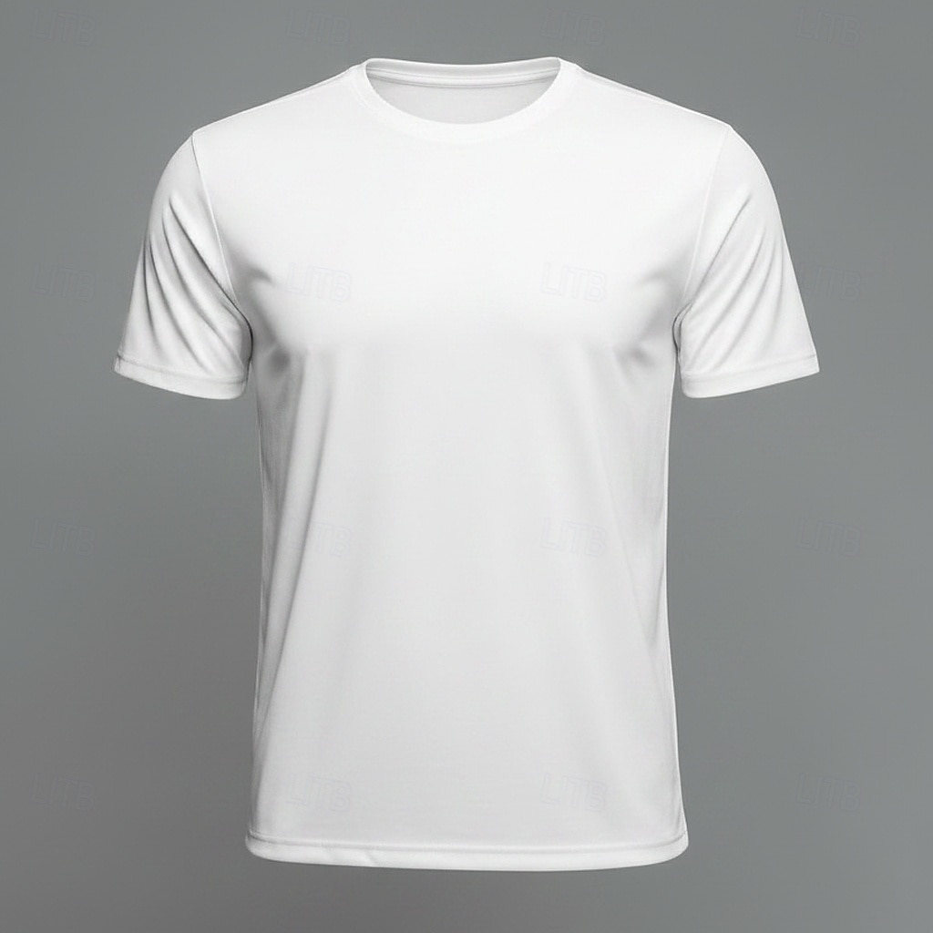 Hombre Camiseta Camiseta superior Manga Corta Cuello Barco Verano Primavera Plano Casual De Deporte Secado rápido Delgado Puro Casual Diario Deportes Bleu Ciel Negro Blanco Camiseta superior para 2026 - $16.99 –P2