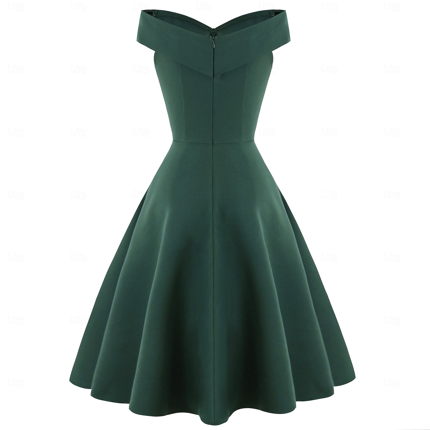 1950 Retro / vintage Miezul zilei Rochii Rochie leagăn Rochie Flare Fără mâneci De pe umăr Culoare solidă Mulată Costume de fancy Pentru femei Mascaradă Petrecere cu cocktail Petrecere ceai Adulți 2026 - $42.99 –P17