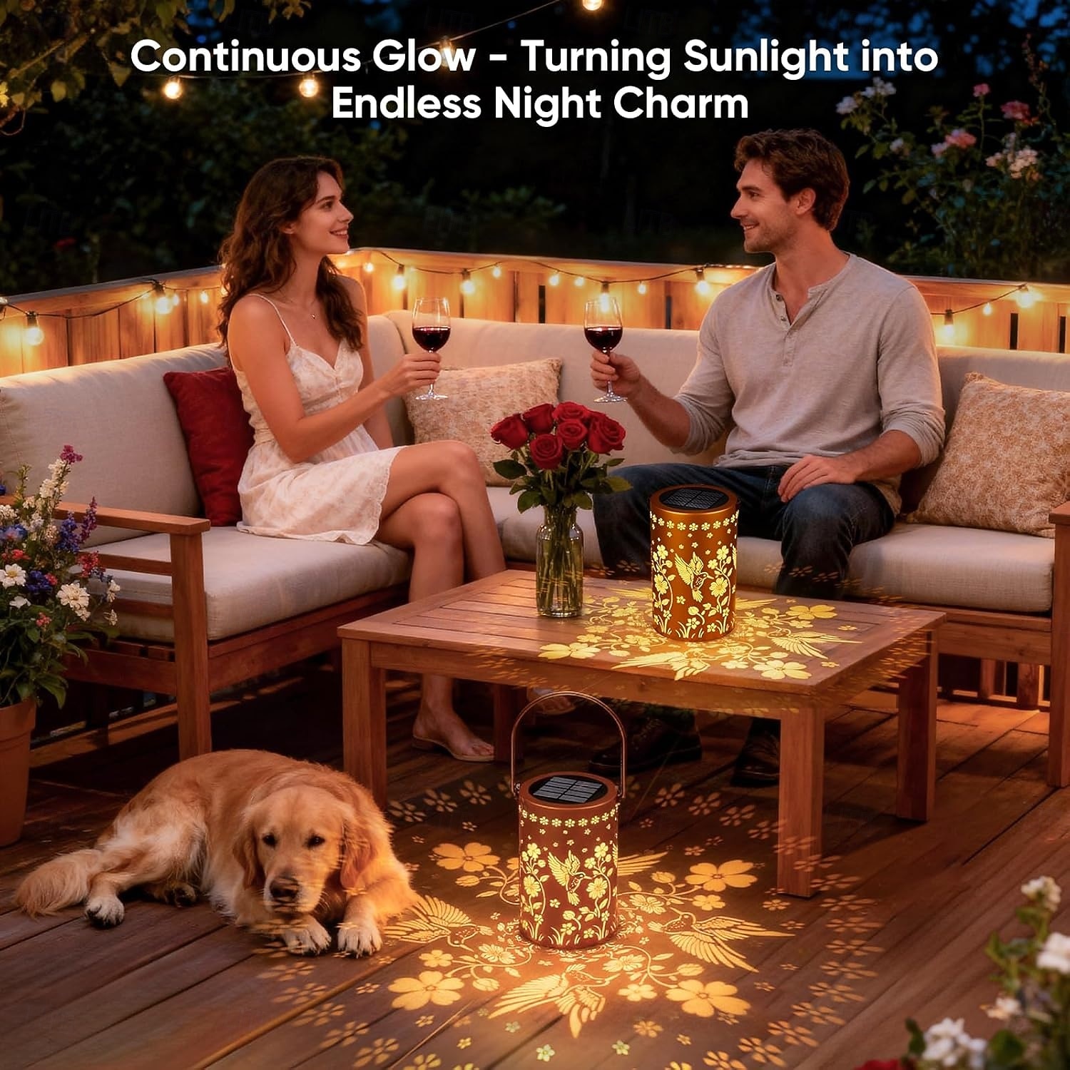 Hummingbird Solar Lantern Garden Decor, Metal Hanging Outdoor Lights Waterproof, Solar Powered Decorative Lights with Shadow Projection,Gifts for Women Mom Grandma 2026 - $19.99 –P3