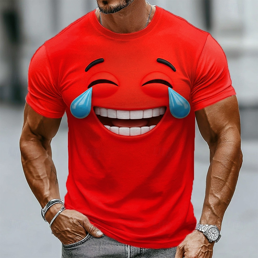 Per uomo Emote divertenti Maglietta Manica Corta maglietta Stampa 3D Girocollo Camicia Moda Esagerato Casuale Quotidiano Streetwear Blu Giallo Rosso Estate Primavera Abbigliamento S M L XL 2XL 3XL del 2026 a $18.99 –P2