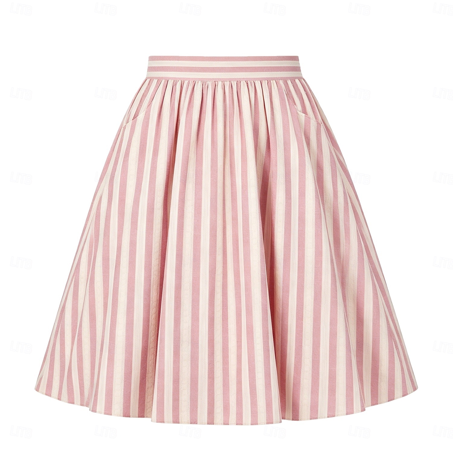 Anni 1950 Retrò Vintage Midi Gonna Abito Swing Vestito Svasato A righe Aderente & Svasato Altalena a dondolo Costume Per donna Carnevale Mascherata Festa & Sera Casual Quotidiano Adulti Gonna del 2026 a $41.99 –P1
