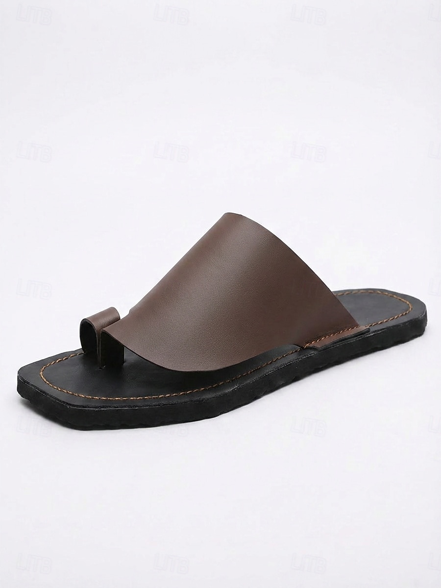 Witte herensandalen met gekruiste bandjes, lichtgewicht, open teen, comfortabele instapschoenen voor de zomer, casual minimalistische schoenen, perfect voor eiland- en cruisevakanties, strandvakanties en wandelingen in resorts. 2026 - $34.99 –P7
