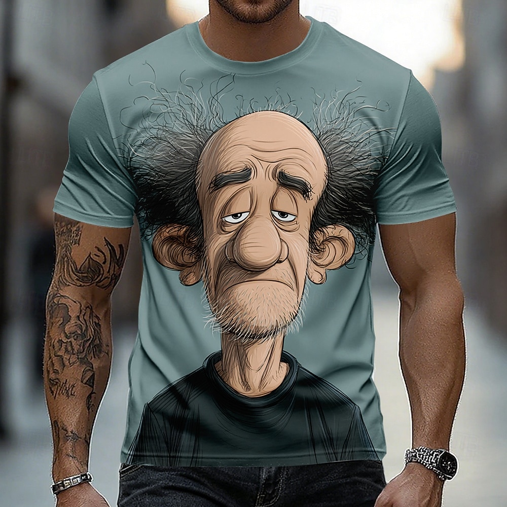 Per uomo Ombre Vecchio Uomo Maglietta Manica Corta maglietta Stampa 3D Girocollo Camicia Divertente Casuale Quotidiano Streetwear Blu Giallo Cachi Estate Primavera Abbigliamento S M L XL 2XL 3XL del 2026 a $18.99 –P2