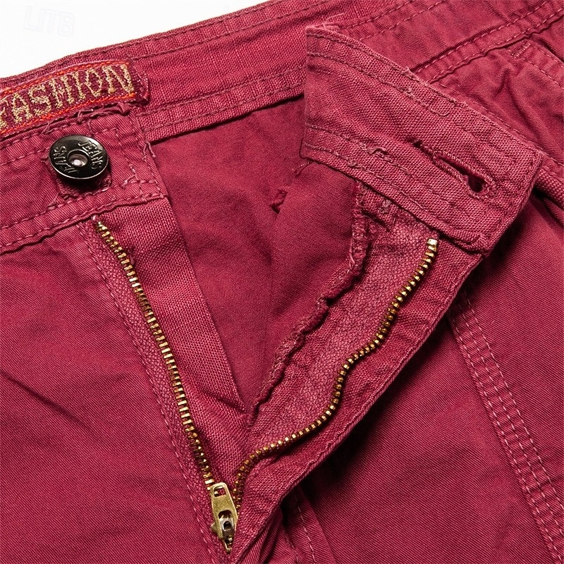 Men's Cargo Shorts Hiking Shorts Leg Drawstring Wearable Elastic Cuff Plain Solid Comfort Knee Length Casual Daily Outdoor Vacation Fashion Navy Blue Red Micro-elastic 2026 - E£2184.01 –P4