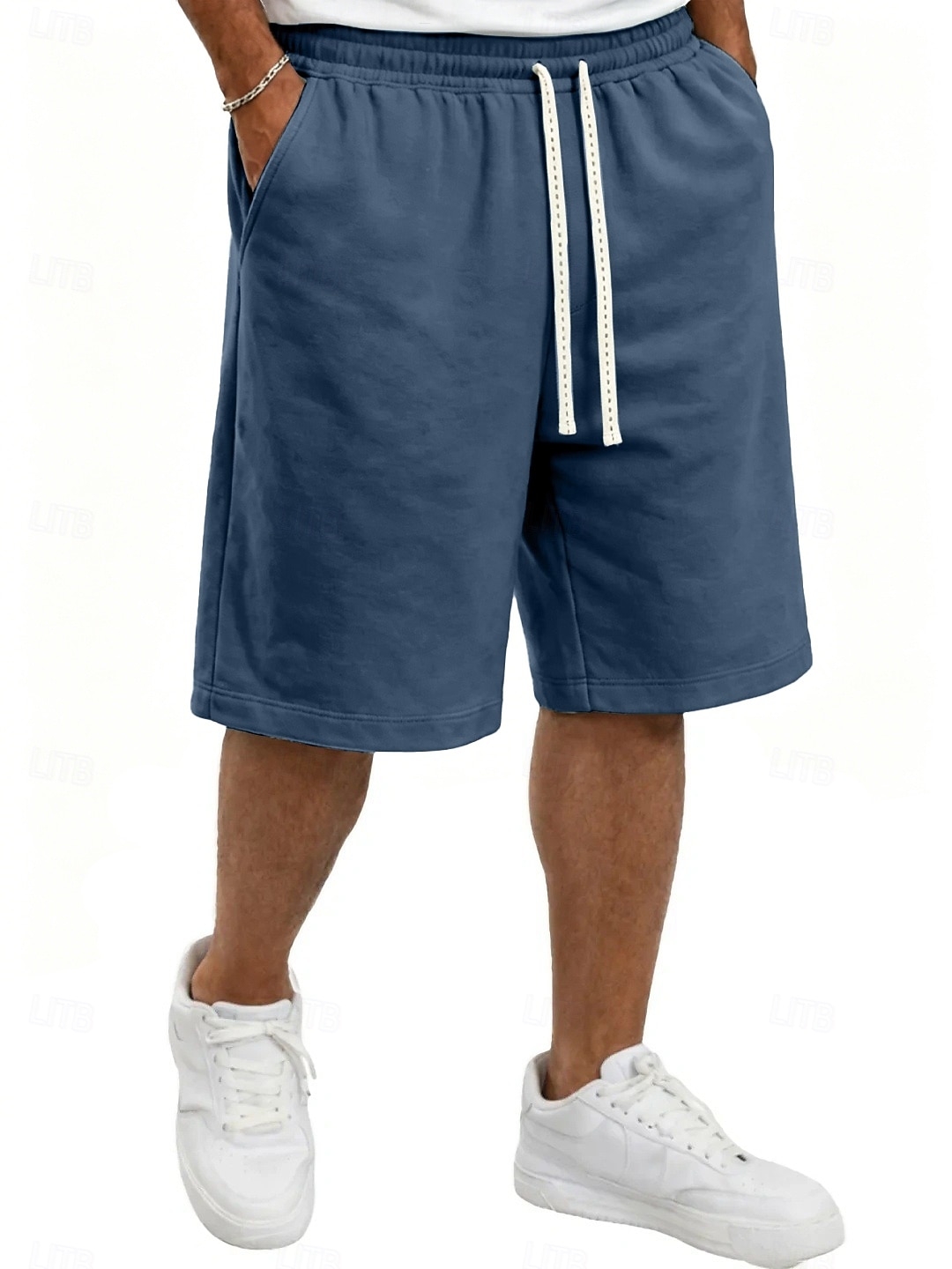 Herren Shorts Sommershorts Freizeitshorts Tasche Elastischer Bund Rein Einfach Komfort Atmungsaktiv Knielang Lässig Outdoor Strand Urlaub Mode Schwarz Weiß Mikroelastisch 2026 - $29.99 –P5