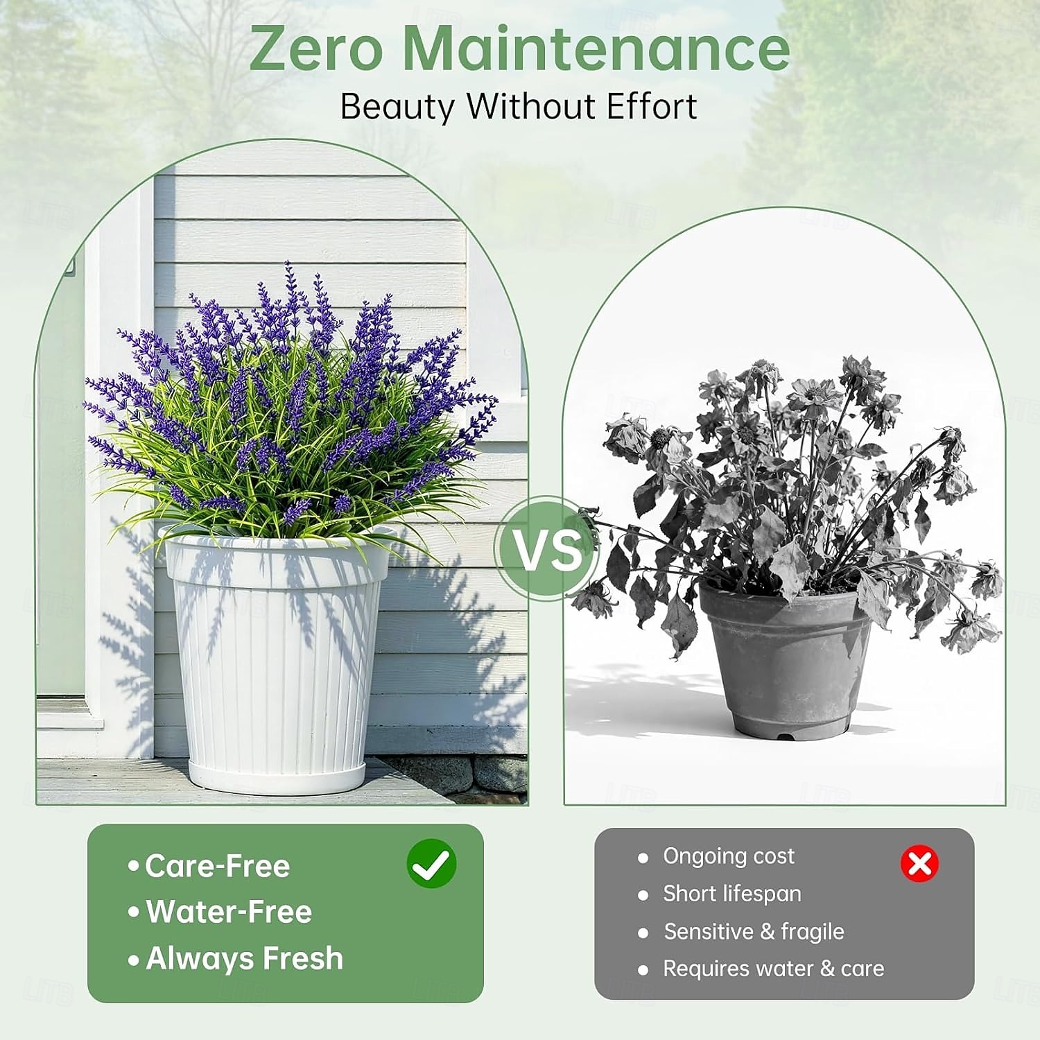 15 bundels UV-bestendige, kleurechte kunstplanten voor buiten &bloemen, in hoogte verstelbare nep-lavendelbloemen voor binnen &Buitendecoratie voor tuin, terras, pad, hangende plantenbak, veranda 2026 - $22.99 –P1
