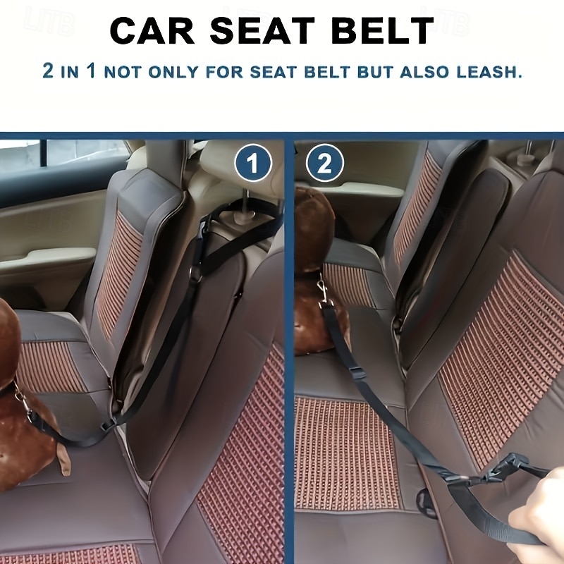 Adjustable 2-in-1 Dog Car Safety Belt Use this rear seat harness and ring to ensure your pet's safety on the road 2026 - $22.99 –P4