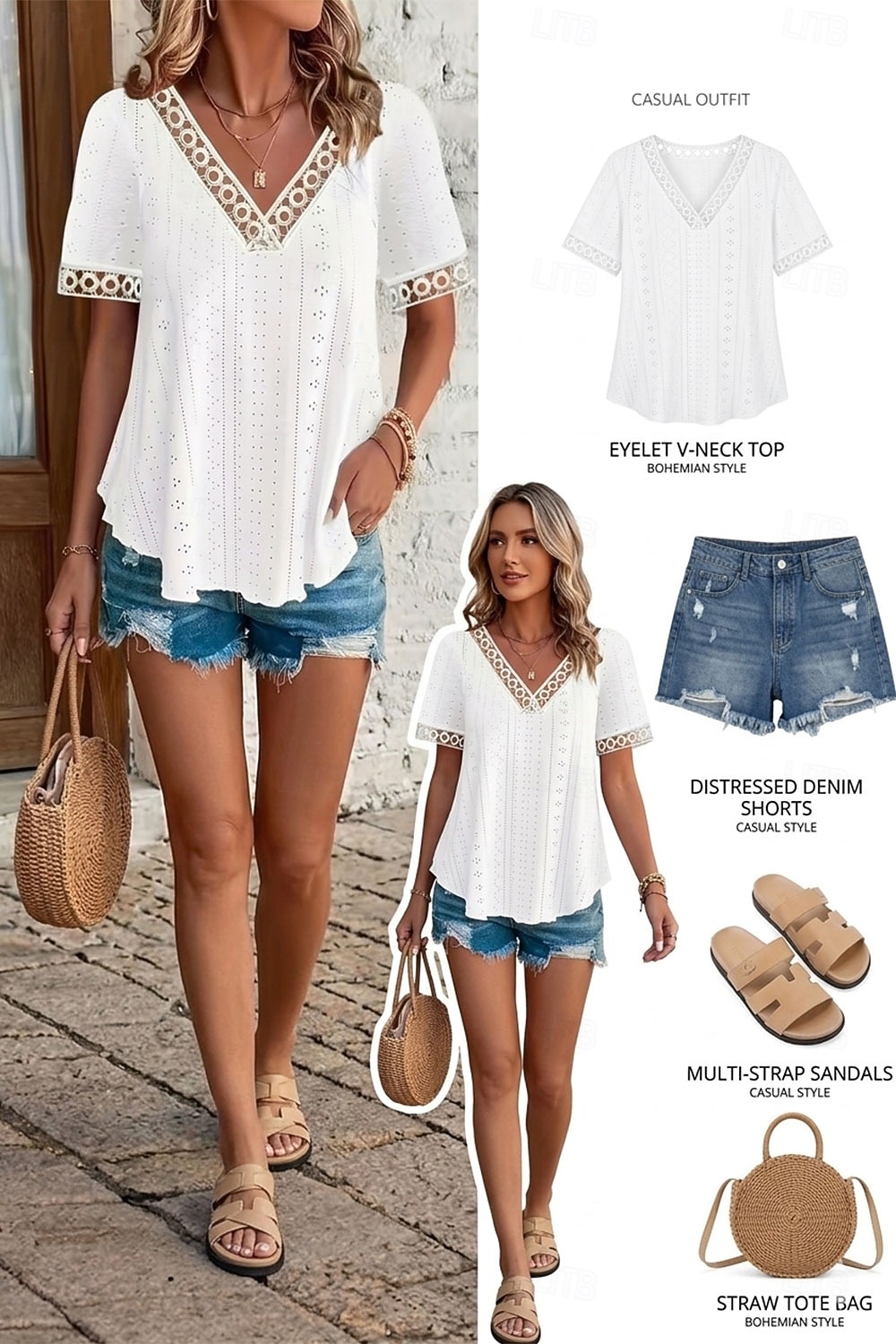 Per donna Top traforato Maglietta traforata Maglietta Testurizzato Elegante Classico Manica Corta Scollo a V Top Regolari Casuale Spiaggia Bianco Giallo Rosa Estate del 2026 a $25.99 –P1