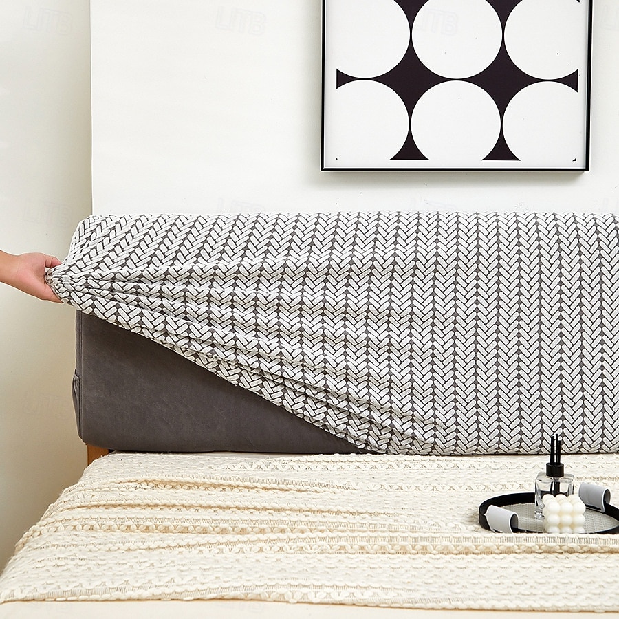 Capa de cabeceira espessa em jacquard com cobertura total e à prova de poeira. Protetor de cabeceira em jacquard espesso para cama. de 2026 por $25.99 –P2