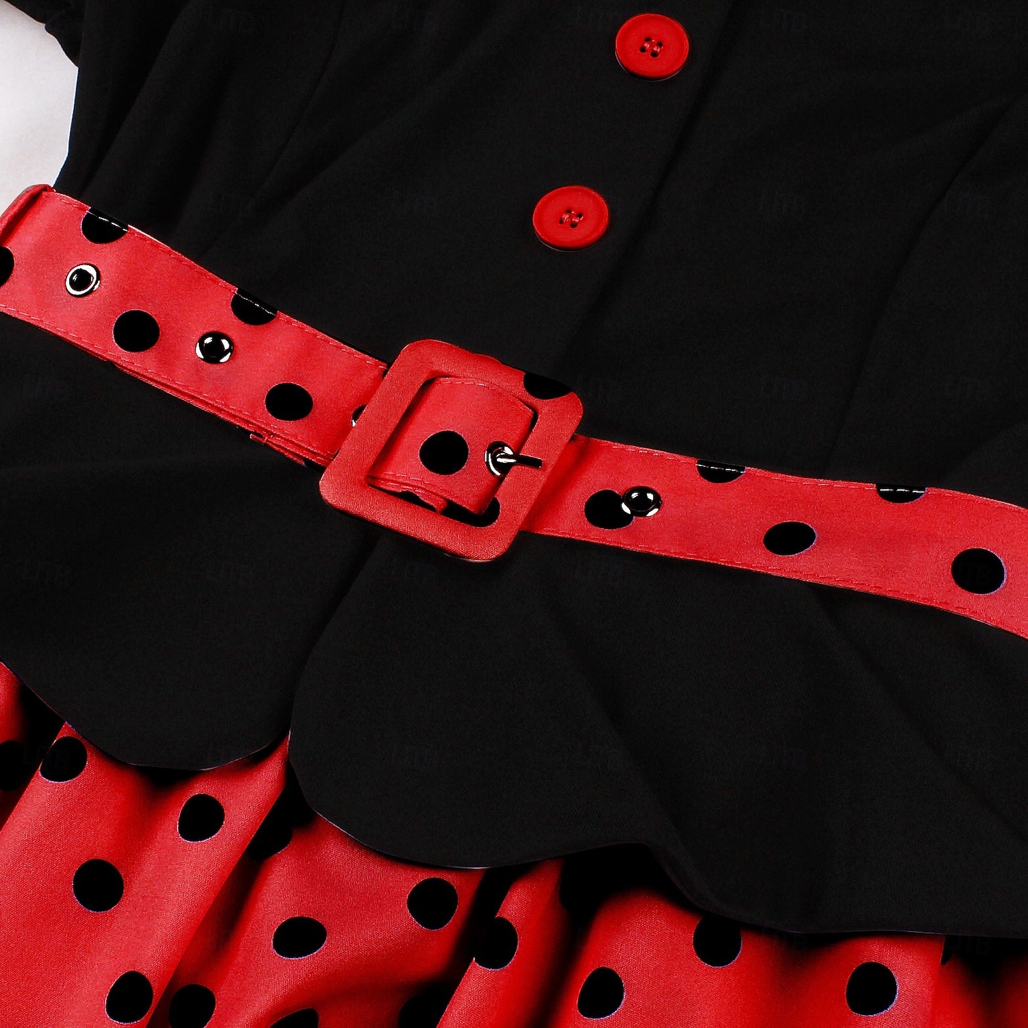 1950s Retro Vintage Rockabilly Midi Dress Swing Dress Flare Dress Short Sleeves With Belt Polka dots Fit & Flare Swing Turndown Fancy Dress Women's Casual Dailywear Tea Party Adults' Dress Spring 2026 - $50.99 –P6