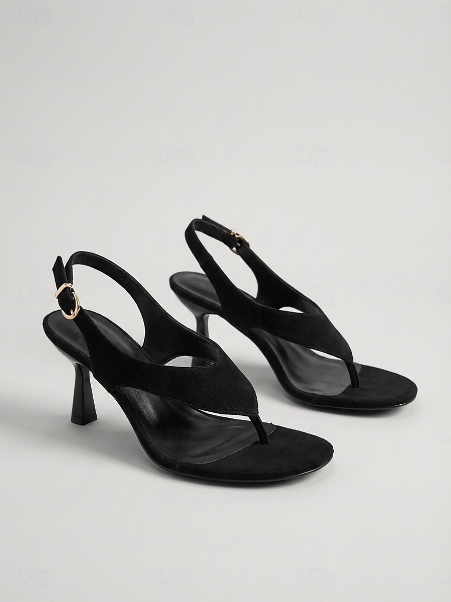 Svarte slingback-sandaler til dame – elegante åpne hæler til hverdagsbruk &ferieklær 2026 - $29.99 –P2