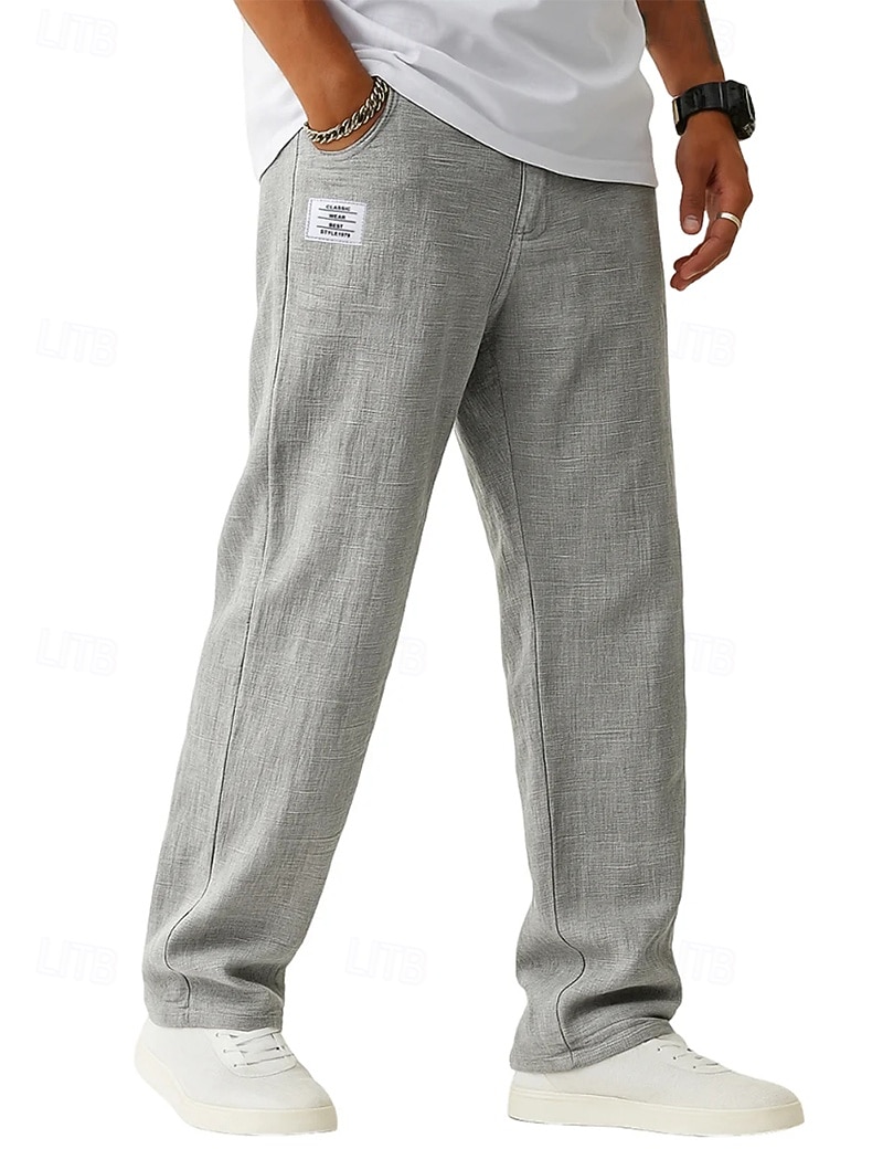 Per uomo Pantaloni di Lino Pantaloni Pantaloni Estivi Pantaloni Larghi Coulisse Elastico in vita Gamba Dritta Semplice Leggero Traspirante Lunghezza intera Casuale Quotidiano All'aperto Vacanza Moda del 2026 a $27.99 –P2