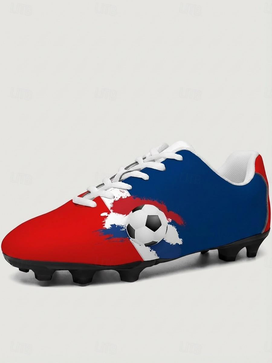 Men's France Lace-up Soccer Cleats, Red Blue Football Shoes, Fan Style Outdoor Turf Footwear for Training, Matches, Sports & Casual Wear 2026 - $59.99 –P3