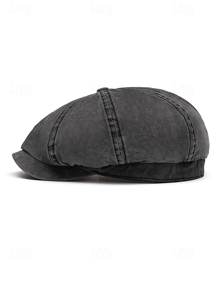 Men's Washed Cotton Newsboy Cap, Multi-Color Adjustable Ivy Flat Beret Hat for Travel, Vacation, Outdoor Activities and Everyday Casual Wear 2026 - $14.99 –P6