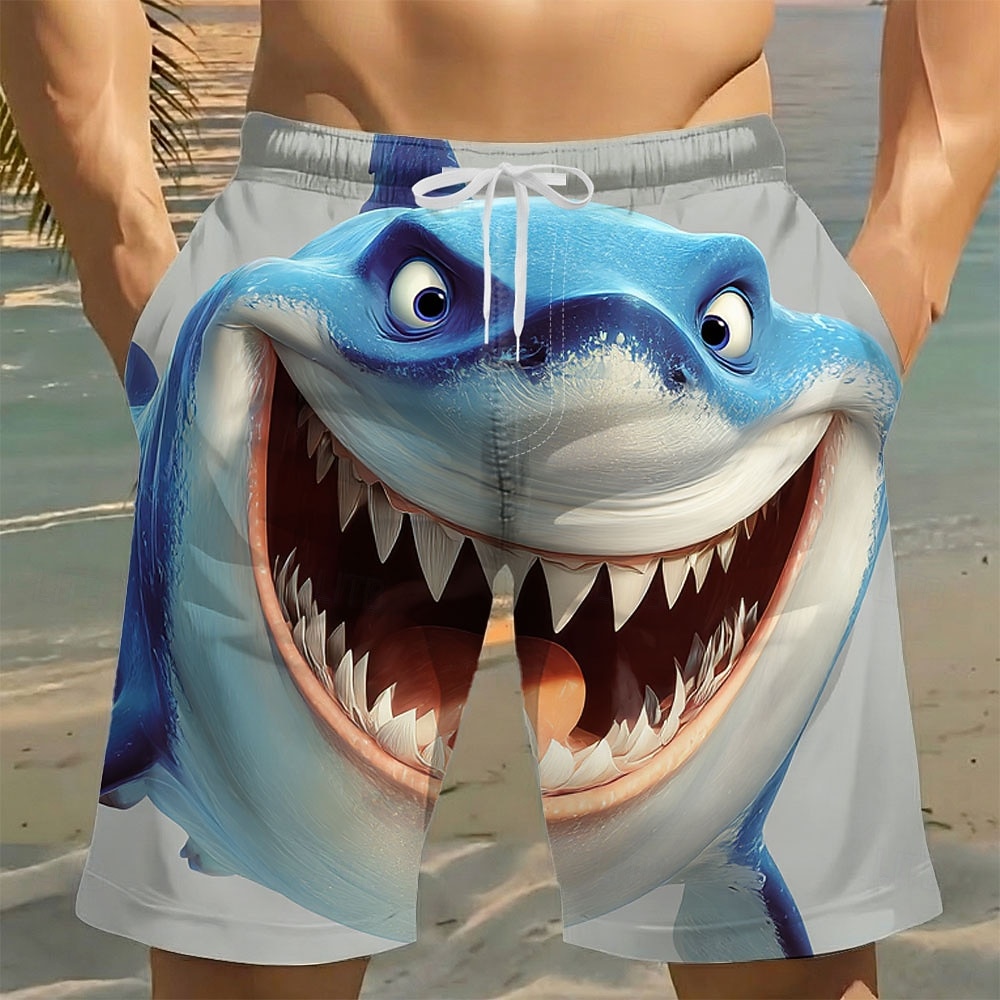Per uomo Squalo Faccia Sorridente animali dei cartoni animati Costumi da bagno Costumi da bagno Pantaloncini da bagno Pantaloncini da Surf Misura del girovita medio Divertente Vacanza al Mare Tasche del 2026 a $20.99 –P2